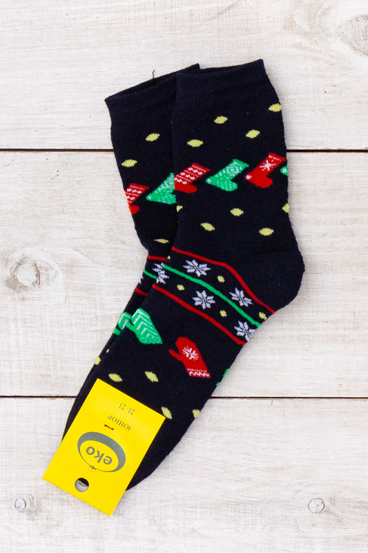 Шкарпетки для хлопчика юніори (зима) "Новорічні"